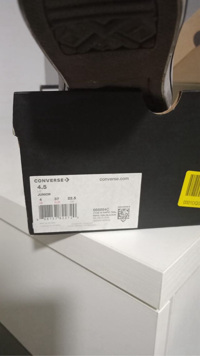 Converse Taglia 37 Turchese Brillante