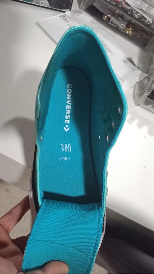 Converse Taglia 37 Turchese Brillante