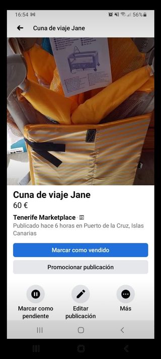 Cuna de viaje Jane sin usar