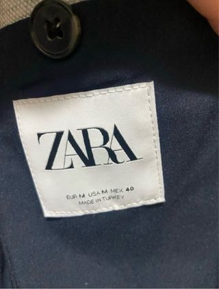 Blazer Zara Gris Talla M