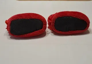 Pantofole bimbo rosse a forma di coniglio