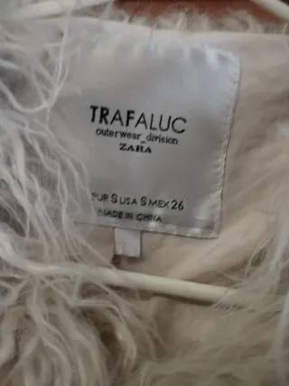 Chaqueta pelo beige talla S