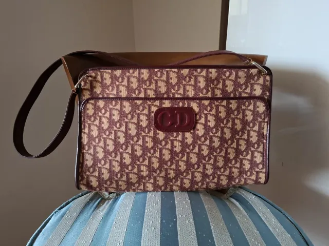 Bolso Christian Dior Monogram Marrón Beige