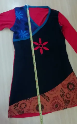 Vestido hippie algodón talla M