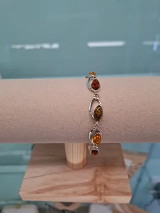 Pulsera Plata Ley 925 Ámbar