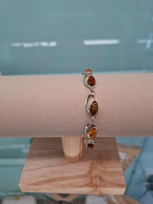 Pulsera Plata Ley 925 Ámbar