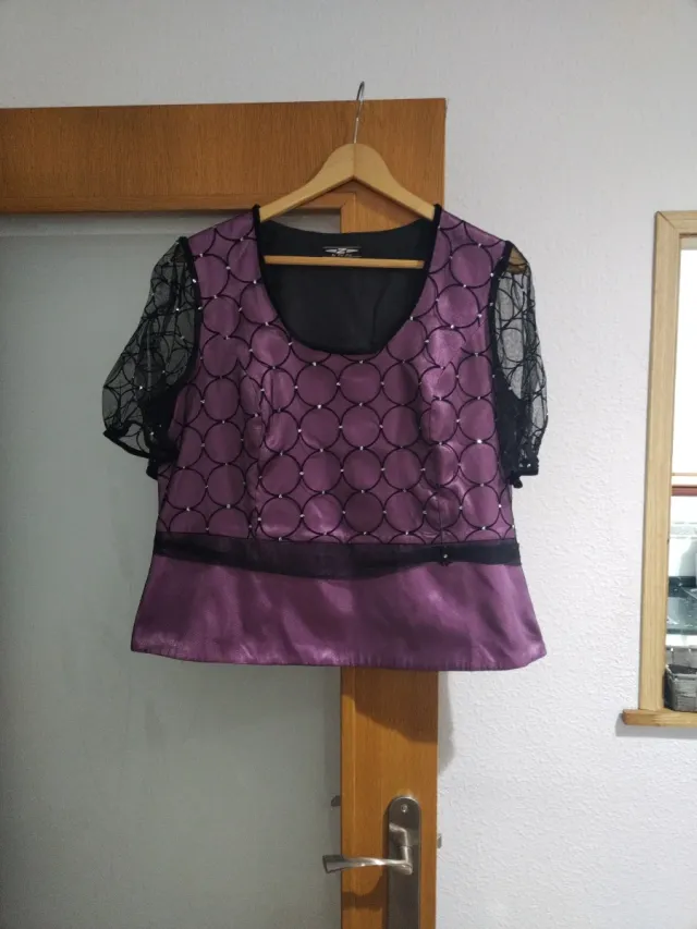 Blusa fiesta o celebración morada