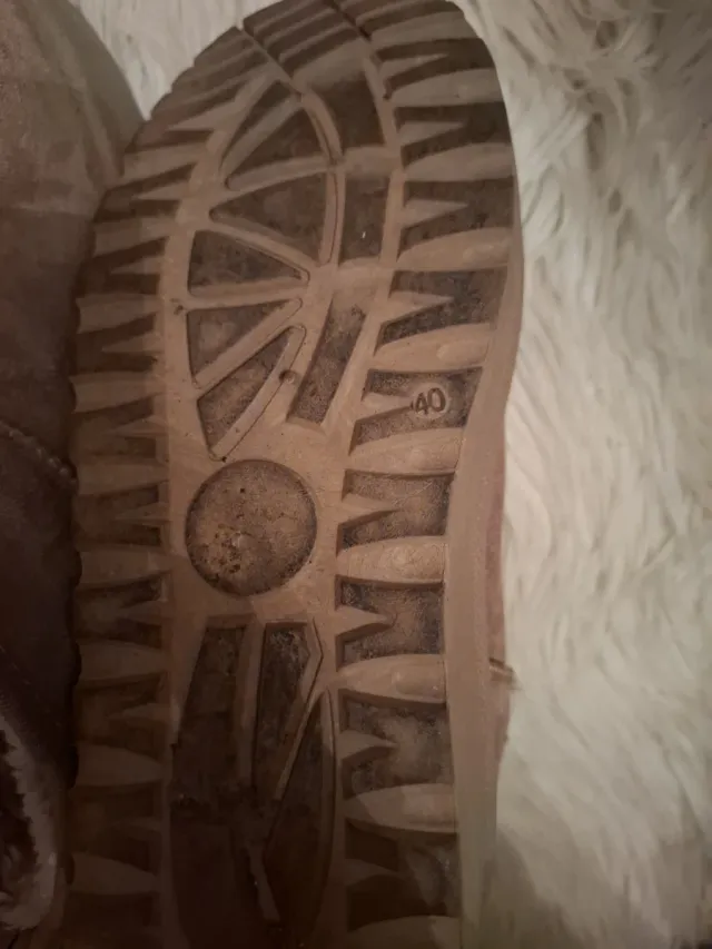 Botas beige y rosas forradas