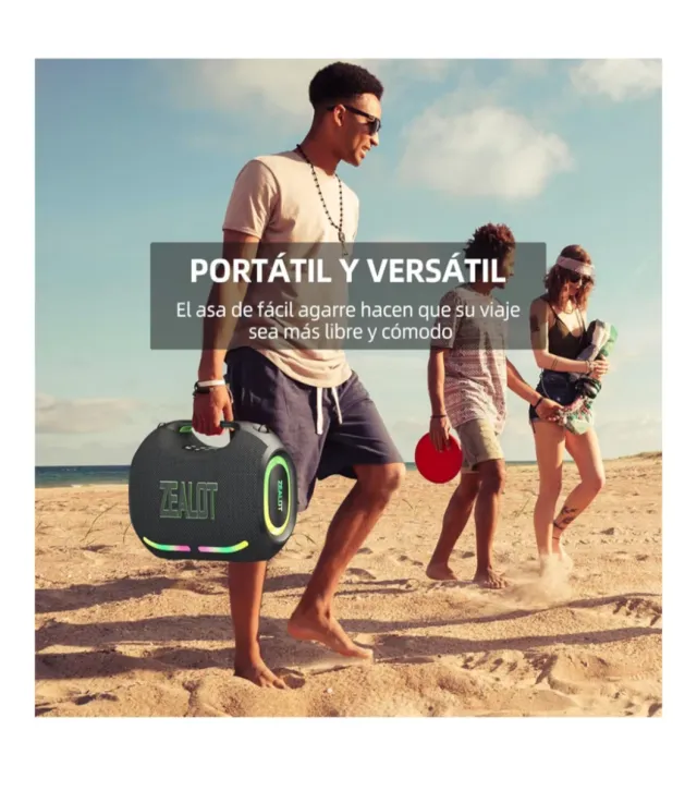Altavoz Zealot Bluetooth Negro Multicolor