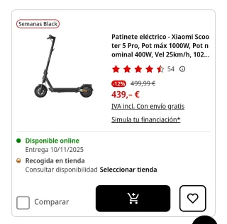 Patinete Eléctrico Xiaomi 5 Pro