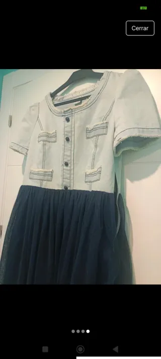 Vestido vaquero de tul azul