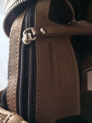 Bolso tote piel auténtica marrón