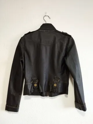 Chaqueta Zara Piel Mujer Marrón