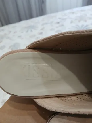 Zuecos beige/marrón sin apenas uso