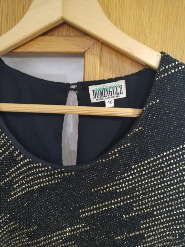 Blusa fiesta BGN negra y dorada Talla 46