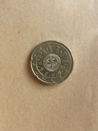 Moneda 20 céntimos Portugal 2002