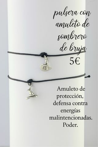 Pulsera amuleto sombrero de bruja 5€