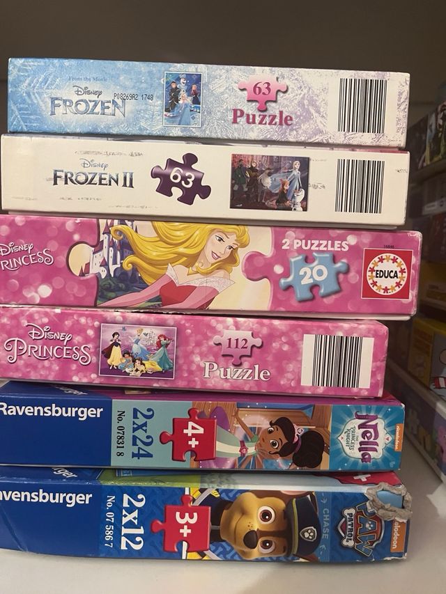 Lote 13 Cajas Puzzles Disney, Marvel, Pokemon