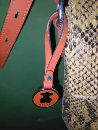 Bandolera Podium TOUS Beige/Marrón Piel Serpiente