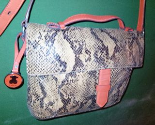 Bandolera Podium TOUS Beige/Marrón Piel Serpiente