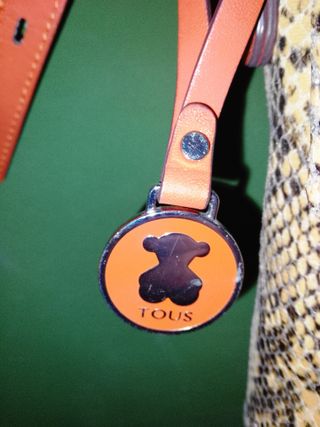 Bandolera Podium TOUS Beige/Marrón Piel Serpiente