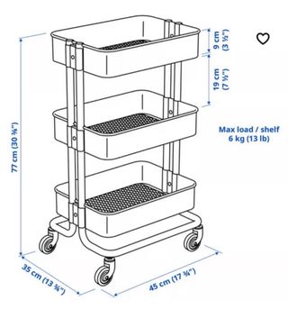 Carrito RASKOG beige perfecto IKEA