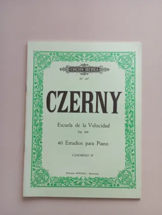 Partitura Czerny Cuaderno IV Op. 299 para piano