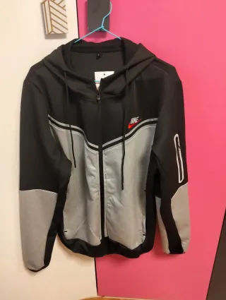 Chaqueta chándal Nike Hombre Negro y Gris