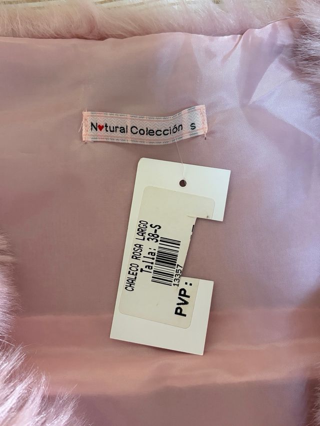 Chaleco de pelo rosa