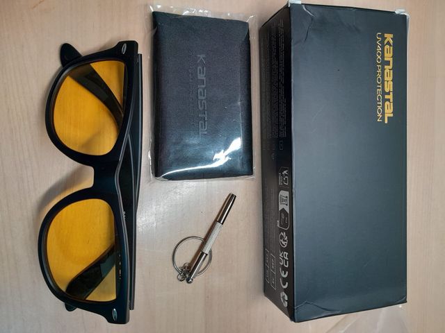 Gafas Kanastal Negras Lentes Amarillas