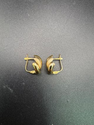011-04-00407 PENDIENTES TRICOLOR ORO 18K