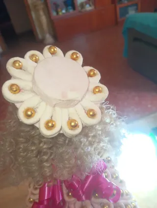 Muñeca antigua cerámica .mide l 29