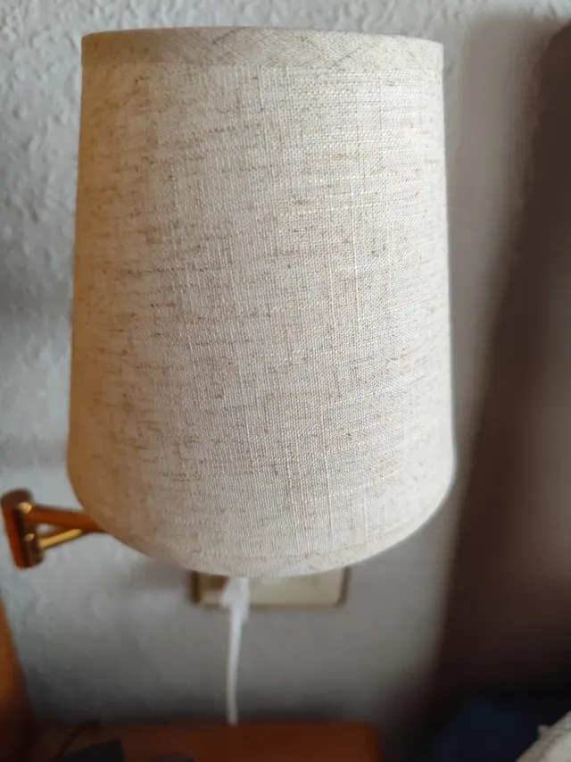 Tulipa para lámpara de tela y metal