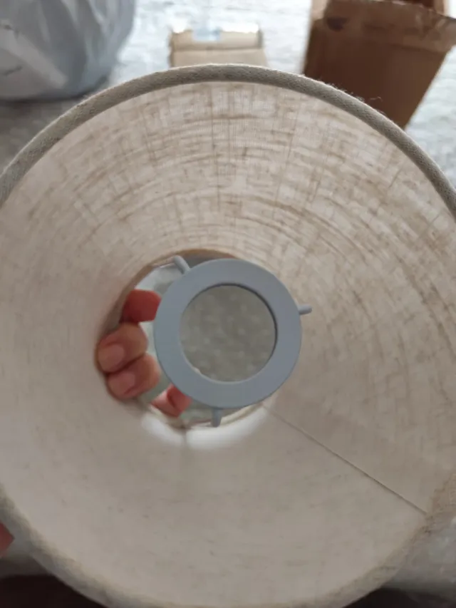 Tulipa para lámpara de tela y metal