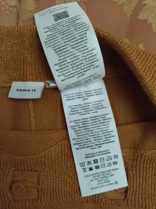 Pantaloni color oro con effetto glitter 14 anni