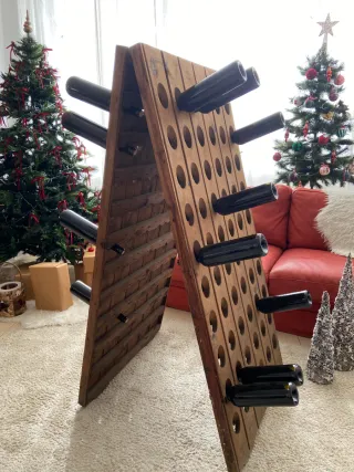 Botellero de madera para vino o Cava.