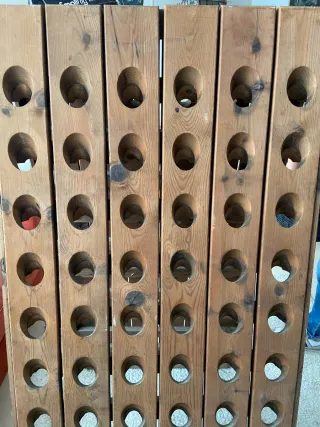 Botellero de madera para vino o Cava.