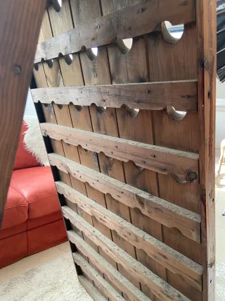 Botellero de madera para vino o Cava.