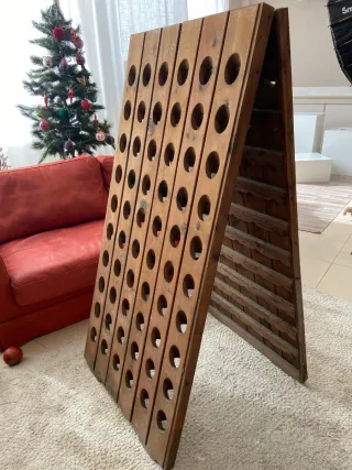 Botellero de madera para vino o Cava.