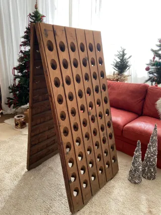 Botellero de madera para vino o Cava.