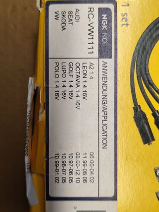 Cables encendido motor VAG 1.4 1.6 NUEVO