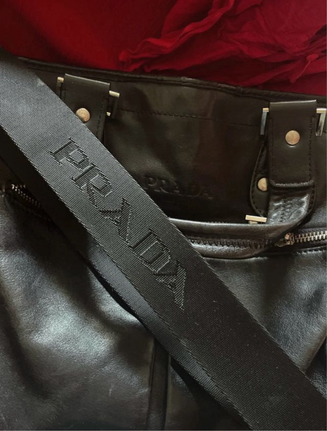 Bolso Prada Negro Cuero