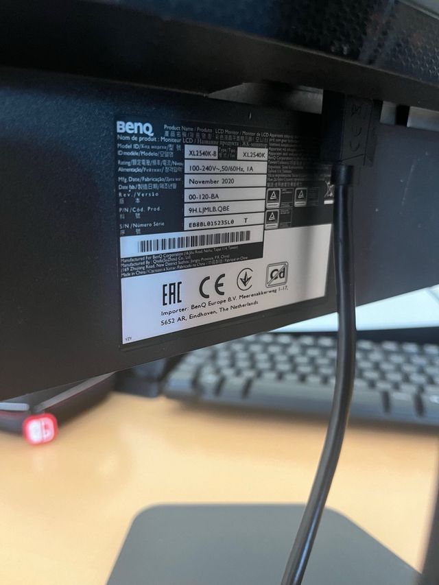 Monitor BenQ Zowie XL2540K Negro/Rojo