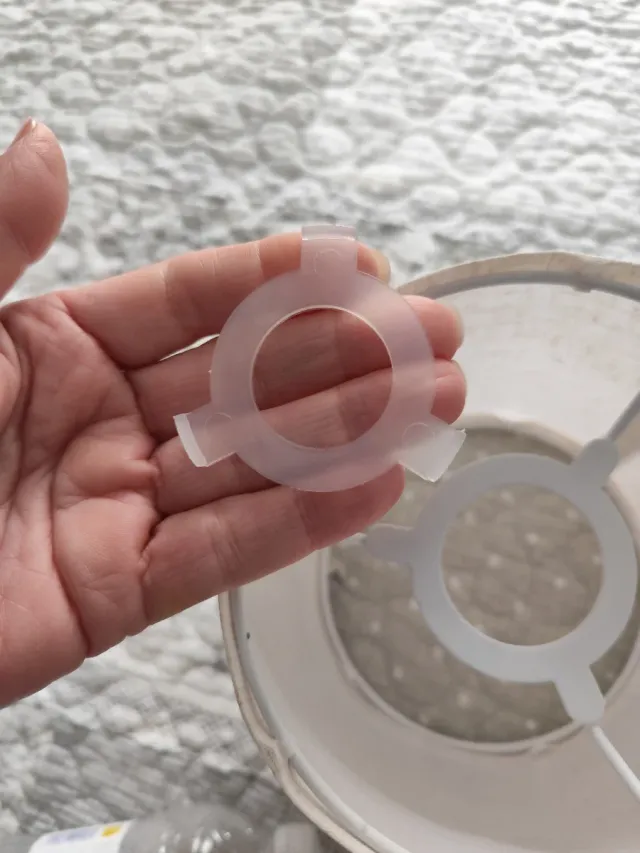 Tulipa para lámpara de tela y metal