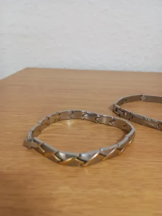 Lote 3 pulseras y anillo acero