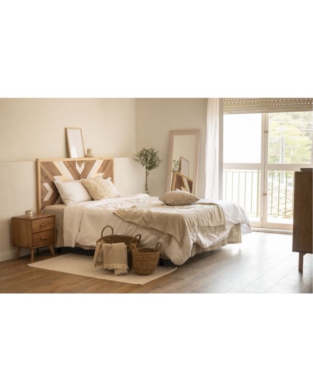 Cabecero de madera Mosaic estilo geométrico