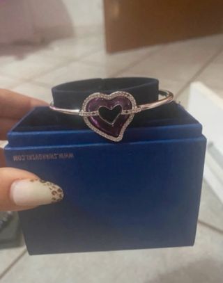 Braccialetto Swarovski Cuore Rosa e Argento
