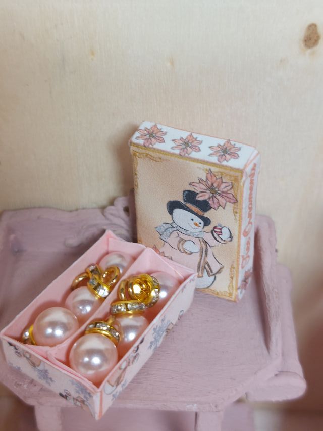 Caja Bolas Navidad 1:12 Casa Muñecas