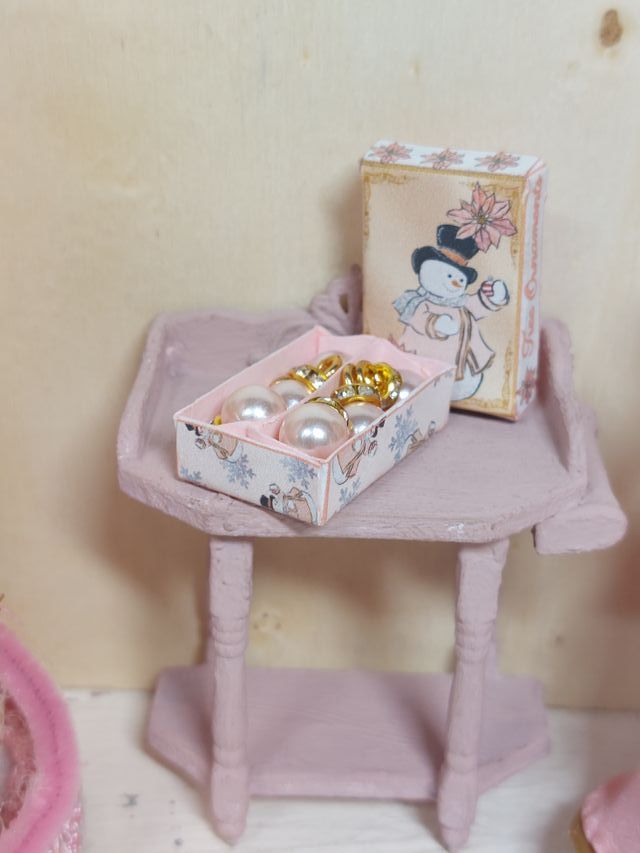 Caja Bolas Navidad 1:12 Casa Muñecas