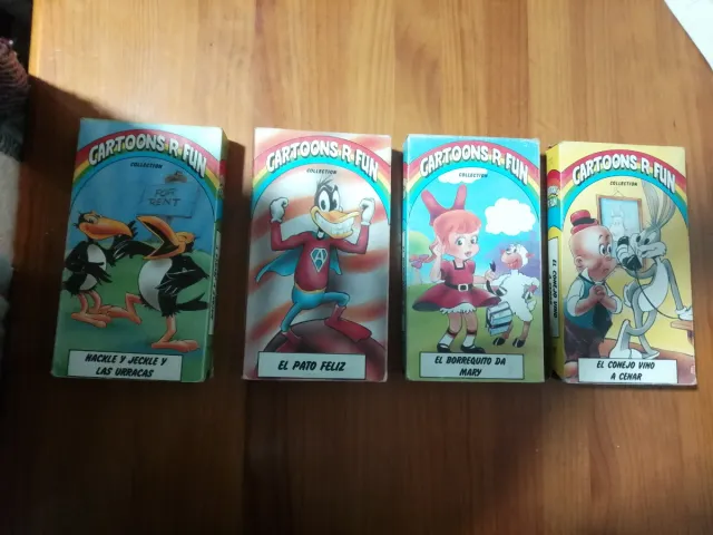 Lote 4 Películas VHS Cartoons R Fun